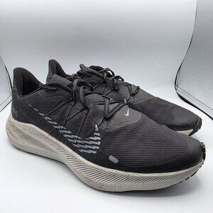 Nike Winflo 7 Shield Mens Size 13 Black White Athletic Shoes Walking Running